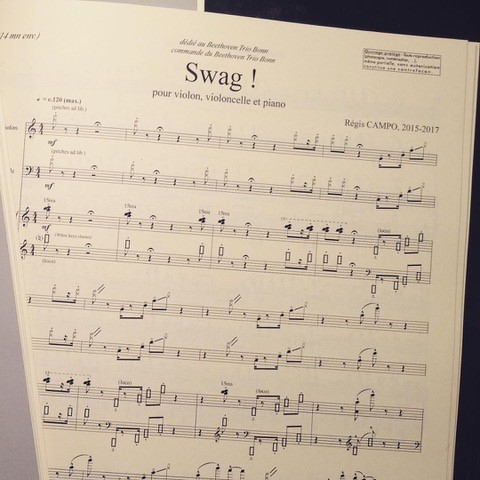 Swag! pour violon, violoncelle et piano (2015-2017)