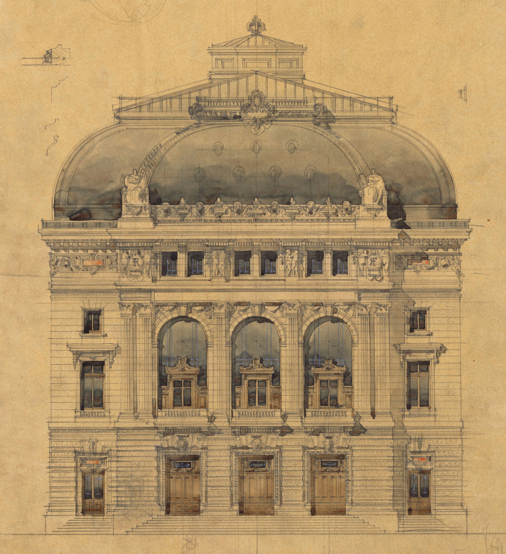 façade principale de la  Salle Favart