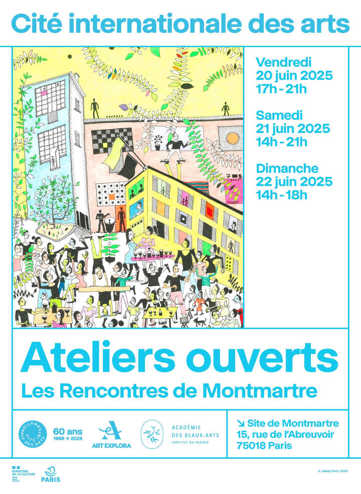affiche-Ateliers ouverts. Les Rencontres de Montmartre 2025