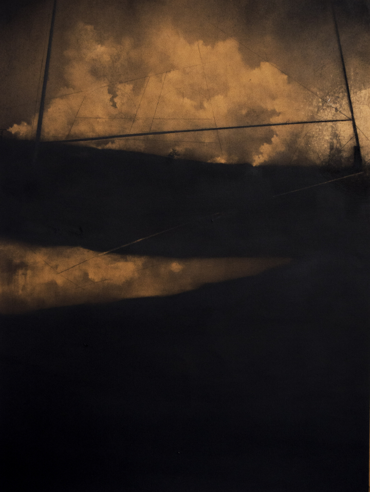 Joshua Durrant, "Paysages", fusain sur papier, 65 x 50 cm, 2019