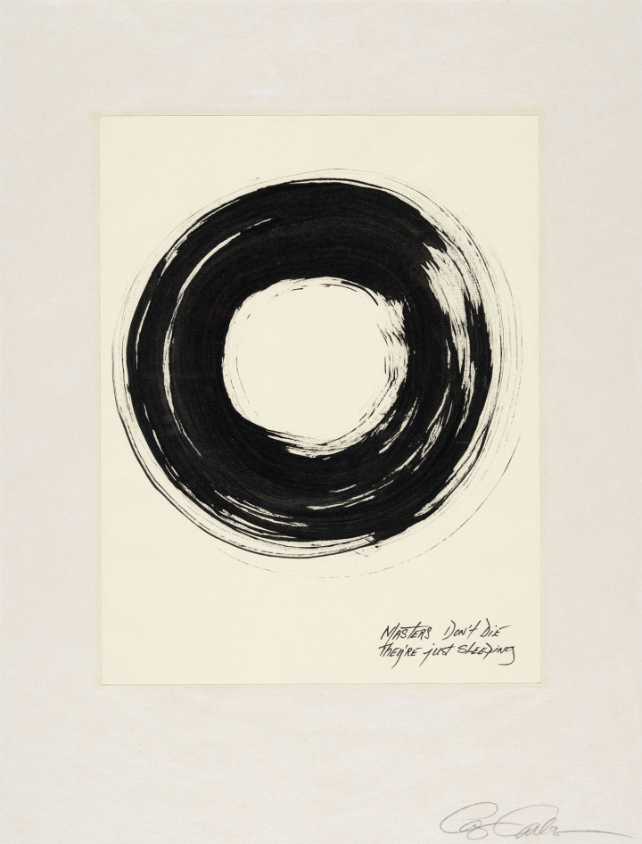 Dessin de Carolyn Carlson, encre de Chine sur papier vélin : Masters don’t die, 1994, 41,3x31,6 cm, courtesy Carolyn Carlson.