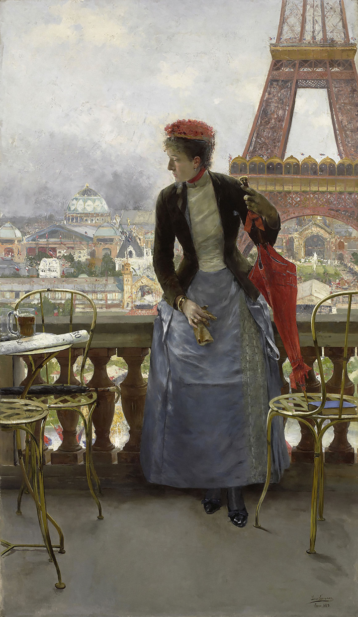 Luis Jiménez Aranda (1845-1928), Une dame à l'Exposition universelle de Paris, 1889
