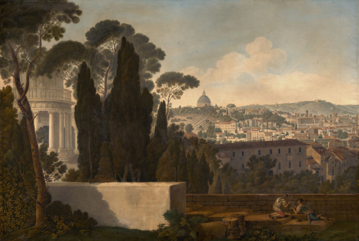 Panorama de Rome, Louis Le Masson (détail gauche)