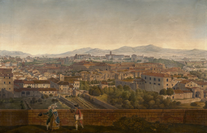 Détail Panorama de Rome, Louis Le Masson