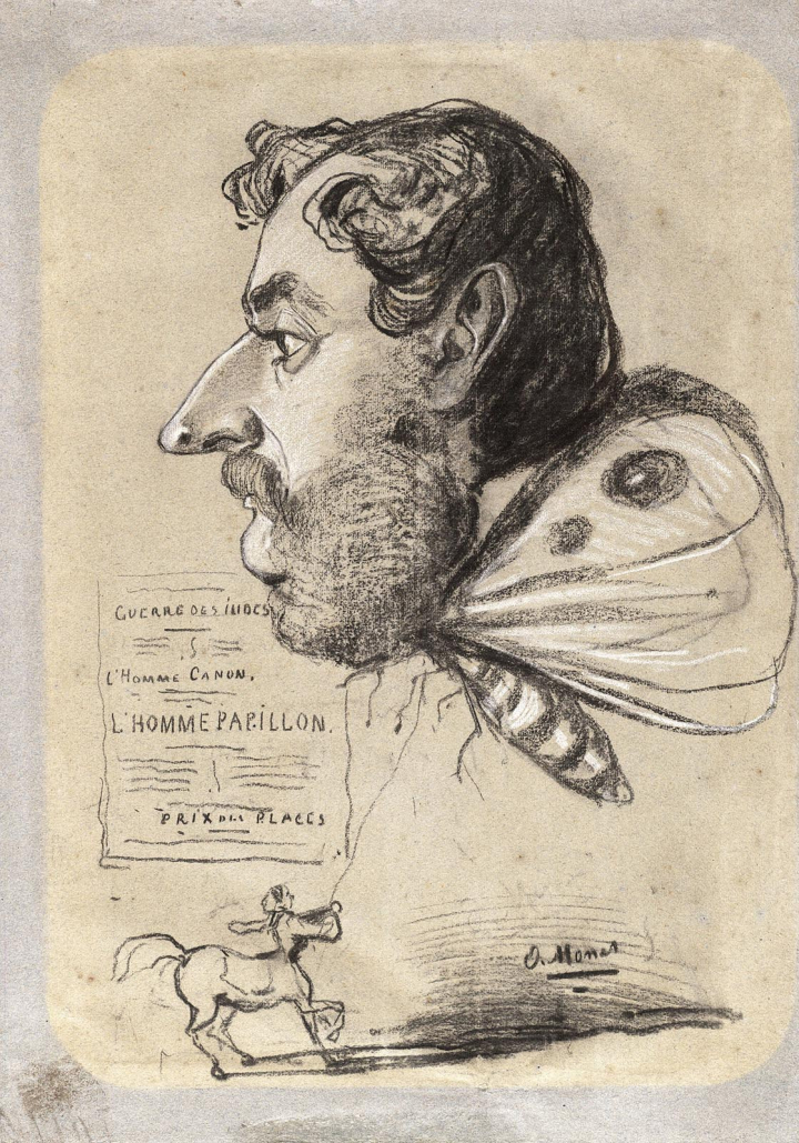 Claude Monet, Portrait de Jules Didier (L'homme papillon), vers 1860