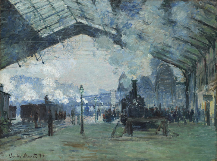 Claude Monet, La Gare Saint-Lazare, arrivée du train de Normandie, 1877