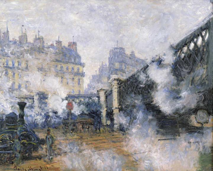 Claude Monet, Le Pont de l’Europe, gare Saint-Lazare, 1877