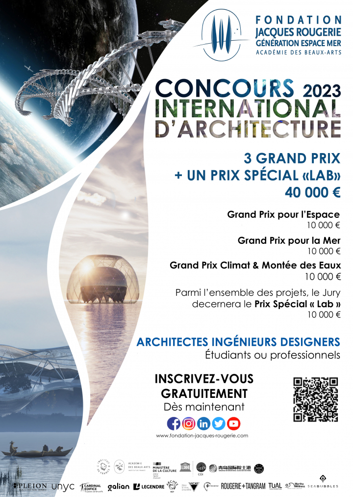 affiche-appel à candidatures Concours d'architecture-Fondation Jacques Rougerie