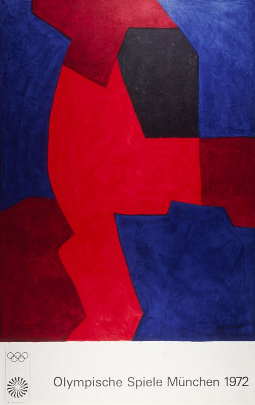 Serge Poliakoff (1906-1969), affiche pour les Jeux Olympiques de Munich, 1972. © ADAGP Archives Serge Poliakoff