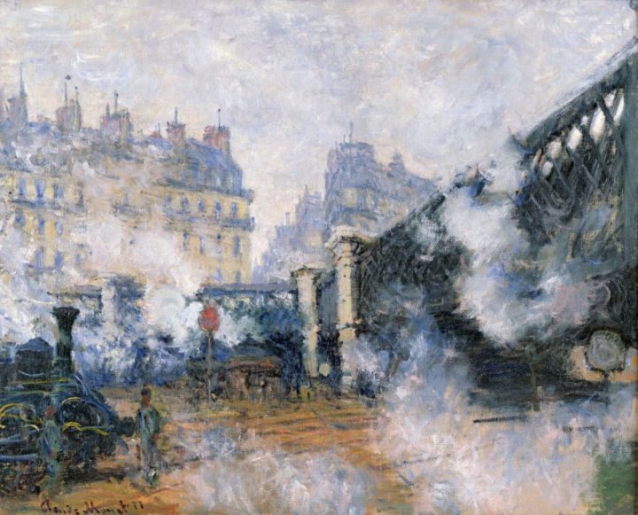 Claude Monet, "Le Pont de l’Europe. Gare Saint-Lazare", 1877, huile sur toile, 65 x 81 cm, Inv. 4015, Paris, musée Marmottan Monet. © Musée Marmottan Monet, Paris / The Bridgeman Art Library