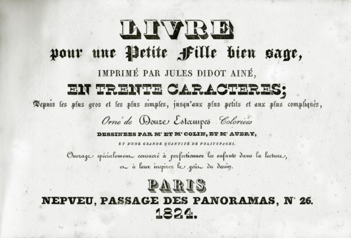 Ce grand titre d’un spécimen de Jules Didot (1824) montre l’exubérance, l’invention et le foisonnement des caractères alors à la mode. Photo Jacques André