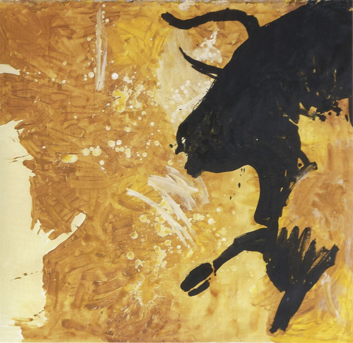 Gérard Gasiorowski, "Hommage à Manet" (détail), 1983, acrylique sur toile, 150 x 1000 cm. Coll. Fondation Maeght, Saint-Paul-de-Vence