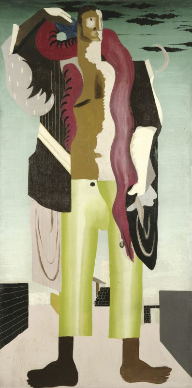 Jean Lurçat, « Le Charmeur de serpents », 1928, huile sur toile, 186 x 94 cm. © Fondation Jean et Simone Lurçat - Académie des Beaux-Arts