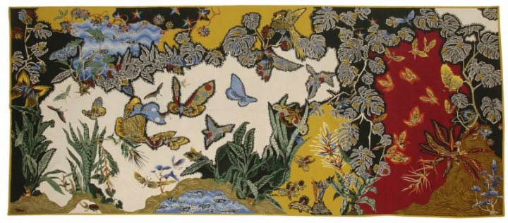 Jean Lurçat, « Tropiques », tapisserie, 1956, atelier Picaud, Aubusson, 320 x 675 cm. © Fondation Jean et Simone Lurçat - Académie des Beaux-Arts