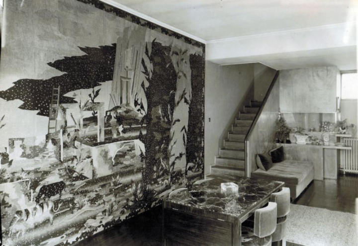 Le salon, au deuxième étage, vers 1930. Photo DR