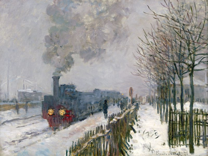Claude Monet, "Le Train dans la neige. La Locomotive", 1875, huile sur toile, 59 x 78 cm, Inv. 4017, Paris, Musée Marmottan Monet. © Musée Marmottan Monet, Paris / The Bridgeman Art Library