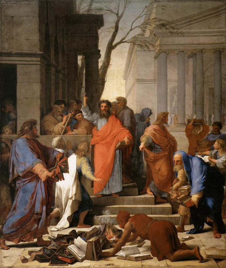 Eustache Le Sueur (1616-1655), La Prédication de saint Paul à Éphèse, 1649, huile sur toile, 394 x 328 cm. Musée du Louvre.