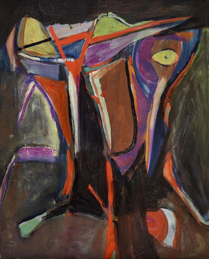  Bram van Velde (1895-1981),  "Sans titre (Paris : boulevard de la Gare)",  circa 1956, huile sur toile, 100 x 81 cm.  Fondation Gandur pour l’Art, Genêve, Suisse,  photo Sandra Pointet