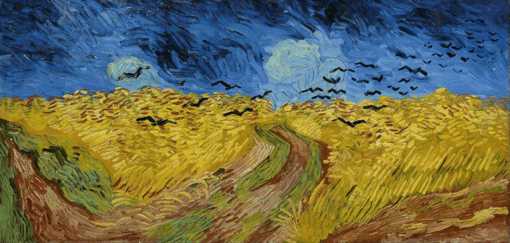 Vincent van Gogh (1853–1890), Champ de blé aux corbeaux, 1890, huile sur toile, 50,5 x 103 cm. Van Gogh Museum, Amsterdam, Pays-Bas.
