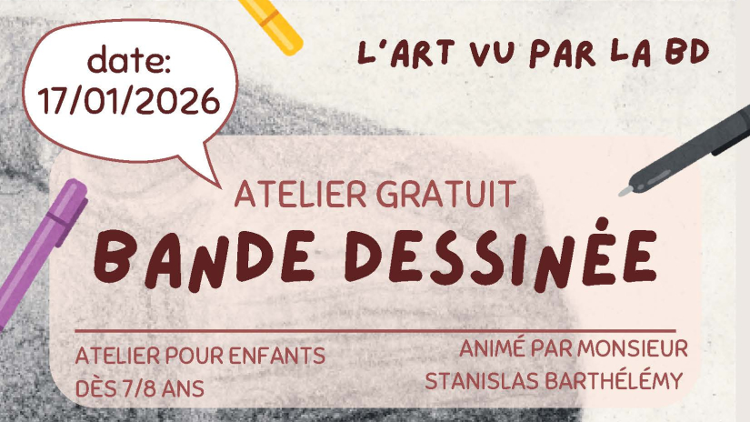 Affiche atelier bande dessinée