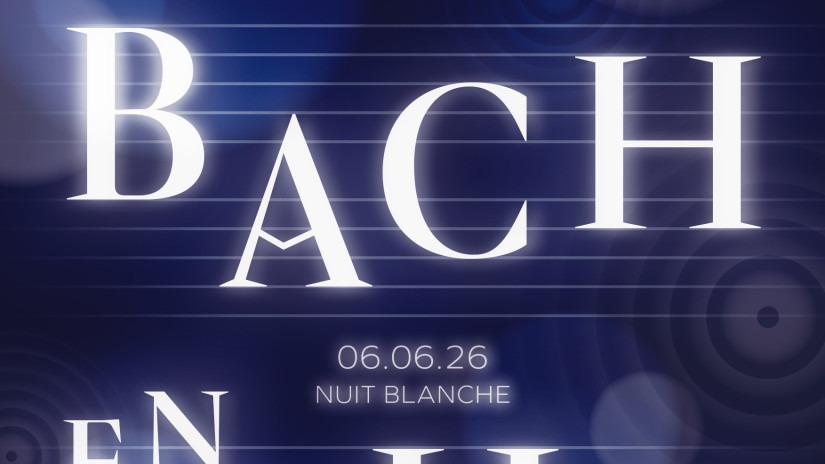 affiche Nuit Blanche 2026 "Bach en écho"