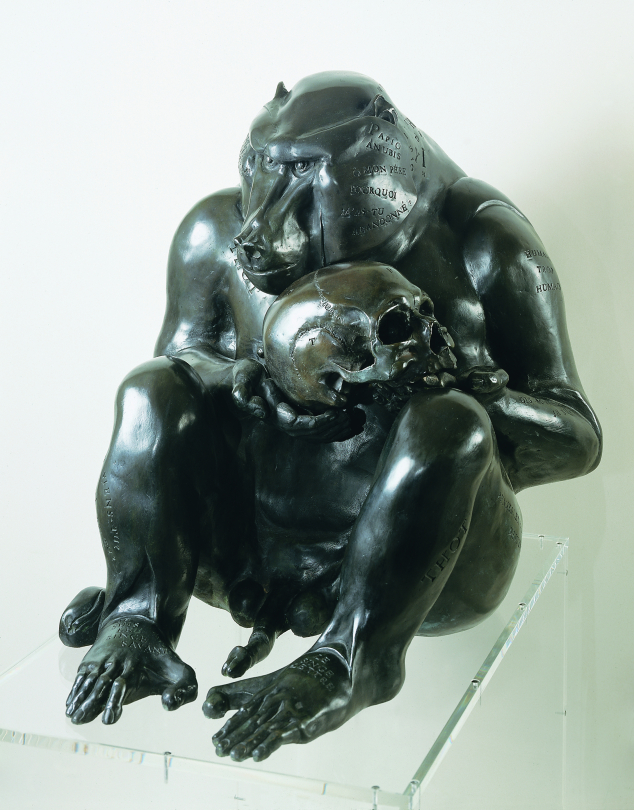 Le singe savant 1994 bronze patiné 59 x 71 x 55 cm
