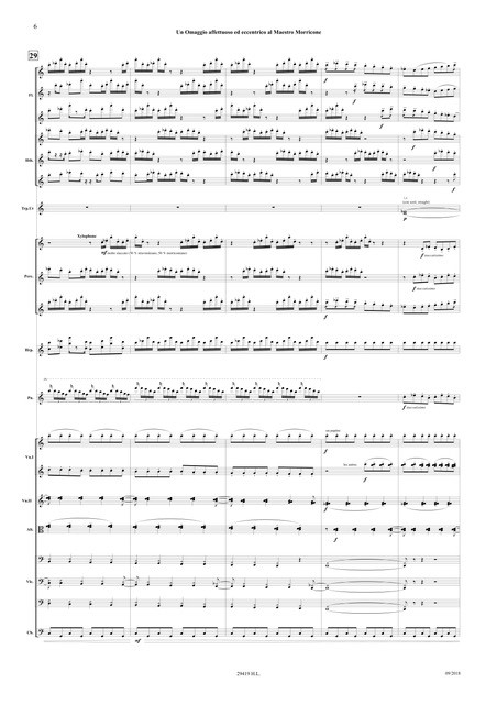 Un Omaggio affettuoso ed eccentrico al Maestro Morricone pour orchestre (page 6)