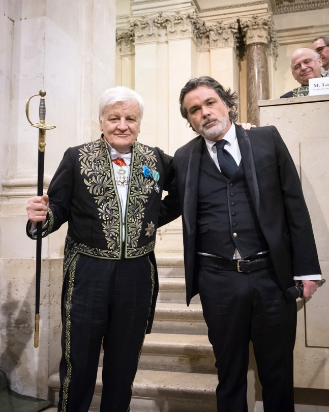 Installation de Jacques Perrin à l'Académie des beaux-arts