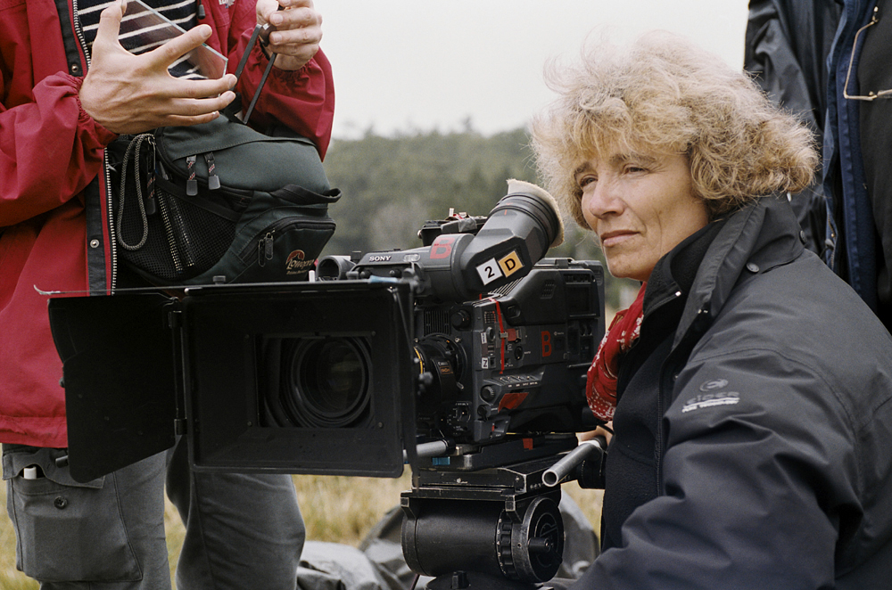 Coline Serreau sur le tournage du film "Saint Jacques...La Mecque" (2005)