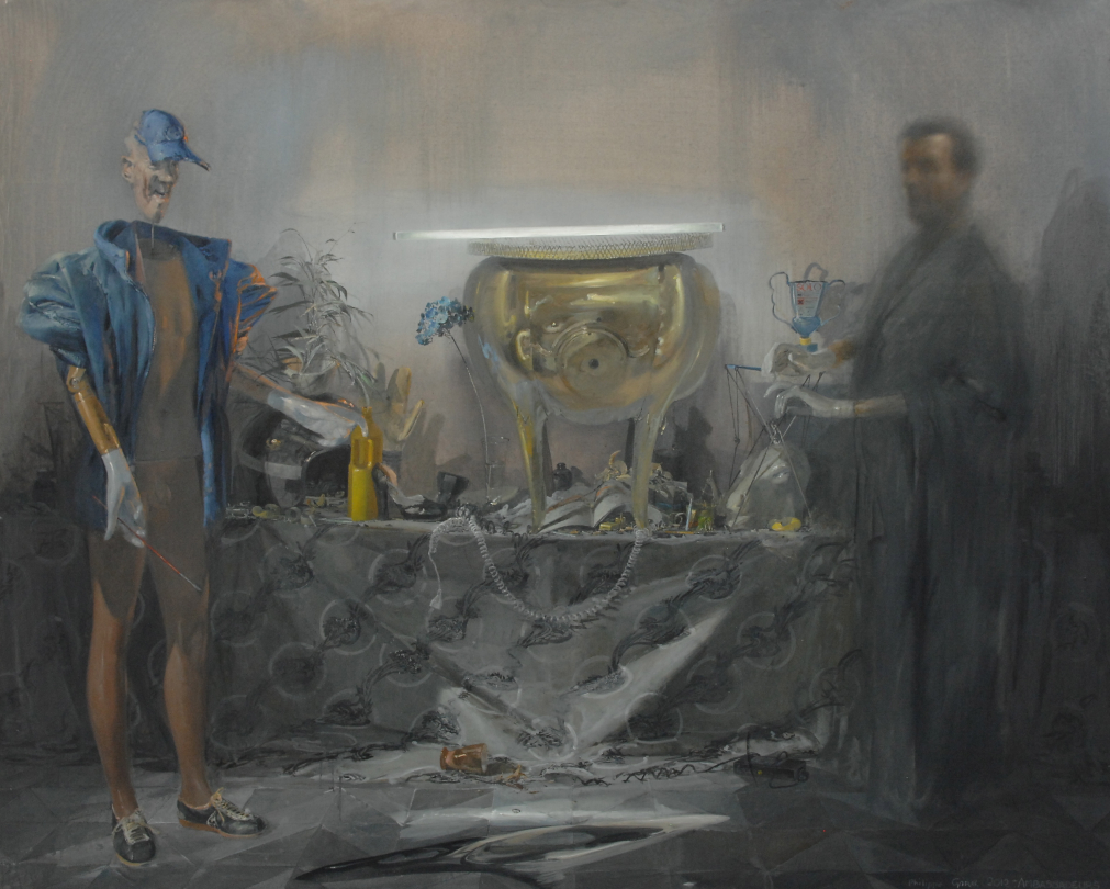 Philippe Garel, "Les Ambassadeurs", 200x250 cm, 2012, huile sur toile