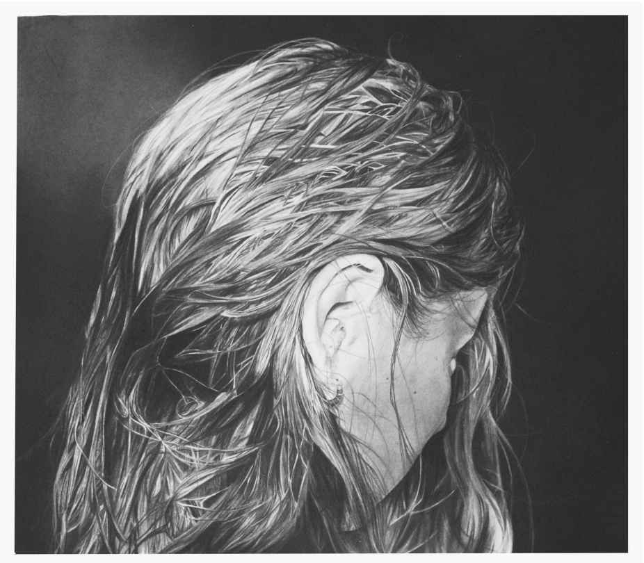 Anaïs Prouzet, "Sans titre I", fusain sur papier Arches, 62,5 x 54,5 cm, 2019