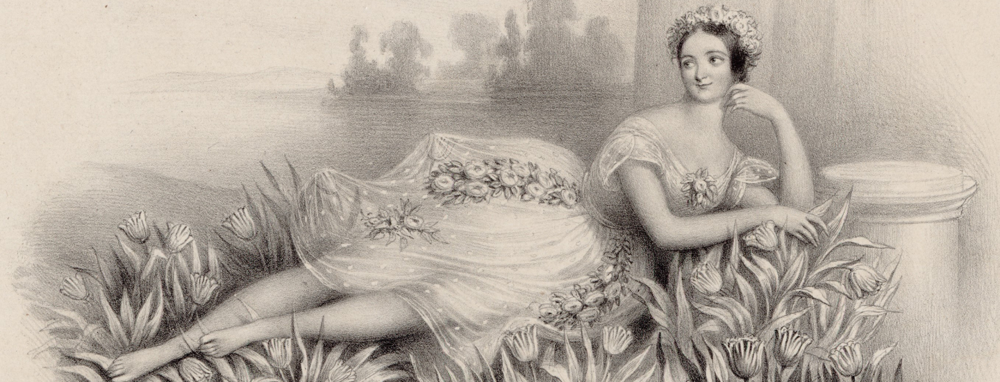 Scène des fleurs, dansée par Mlle Taglioni, Janet Lange