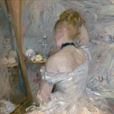 Berthe Morisot, Femme à sa toilette, 1875-1880, huile sur toile, 60,3 x 80,4 cm, Chicago, Art Institute