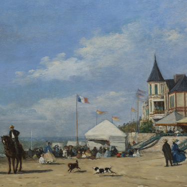 La plage à Trouville, Eugène Boudin