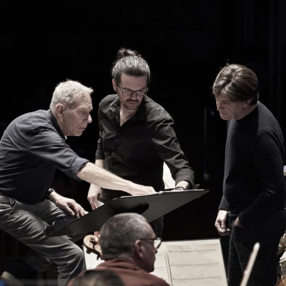 Répétition avec le clarinettiste Paul Meyer et le chef d'orchestre Arie van Beek © Grégory Massat